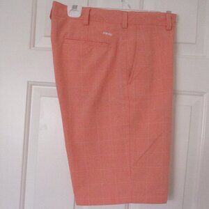 PING Mens Flat Front Tangerine Orange Golf Short Pant NWOT - Size 34W